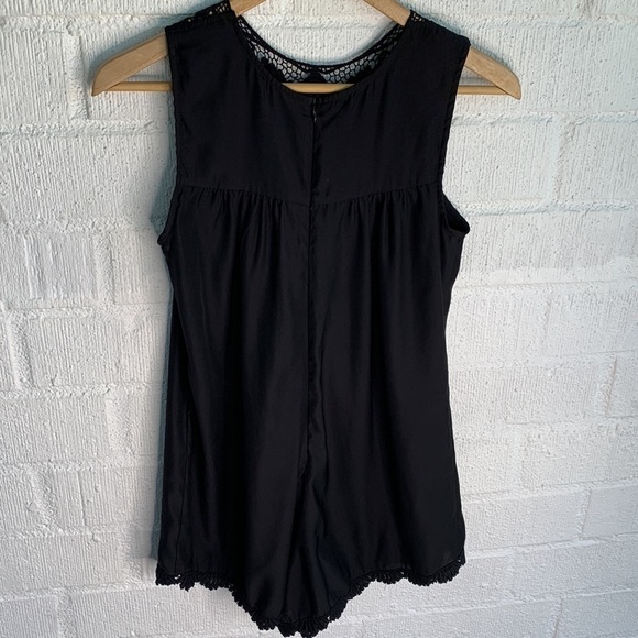Jen's Pirate Booty by Free People Black Crochet Lace Playsuit Romper/Jumpsuit XS - Picture 5 of 7
